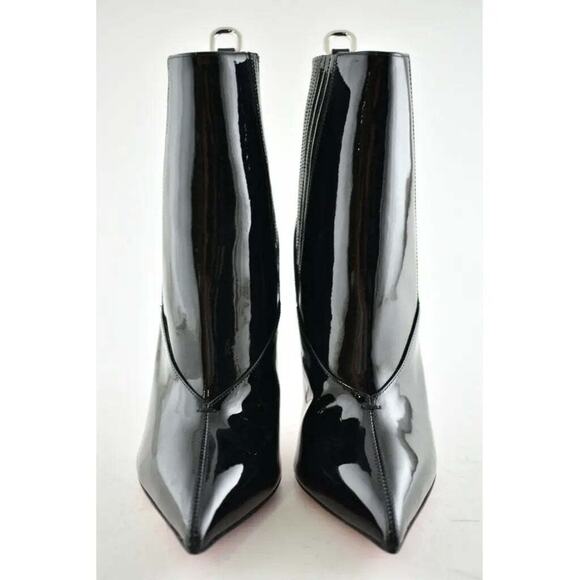 Christian Louboutin Epic Boot 100 Black Patent Stiletto Heel Ankle Bootie 36.5 - Picture 6 of 12